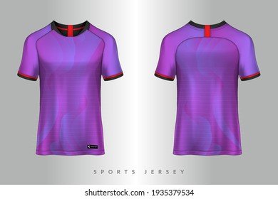 sports jersey and t-shirt template, Graphic design for football or activewear uniforms, Easily changing colors and lettering styles in your team. Soccer jersey mockup for the football club.