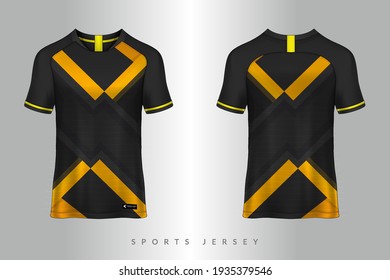 sports jersey and t-shirt template, Graphic design for football or activewear uniforms, Easily changing colors and lettering styles in your team. Soccer jersey mockup for the football club.