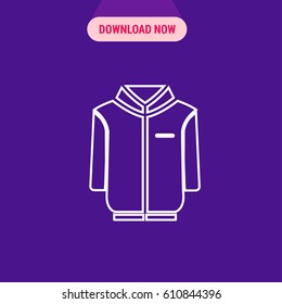 Sports Jersey Vector Icon, The outlined symbol of sport wamus. Simple, modern flat vector illustration for mobile app, website or desktop app   