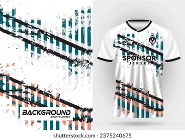 Sports jerseys are designed in white and black tones with abstract modern template patterns, sporty casual style cycling running basketball marathon soccer football.