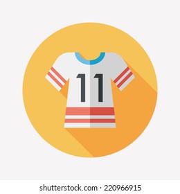 Sports jerseys flat icon with long shadow,eps10
