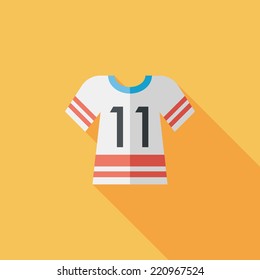 Sports jerseys flat icon with long shadow,eps10