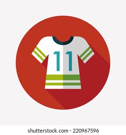 Sports jerseys flat icon with long shadow,eps10