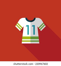 Sports jerseys flat icon with long shadow,eps10