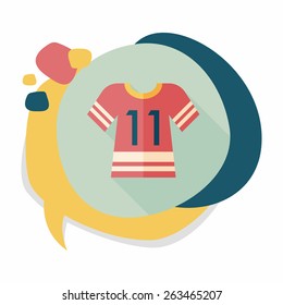 Sports jerseys flat icon with long shadow,eps10