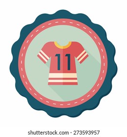 Sports jerseys flat icon with long shadow,eps10
