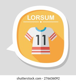 Sports jerseys flat icon with long shadow,eps10
