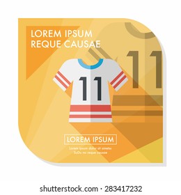 Sports jerseys flat icon with long shadow,eps10