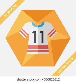 Sports jerseys flat icon with long shadow,eps10