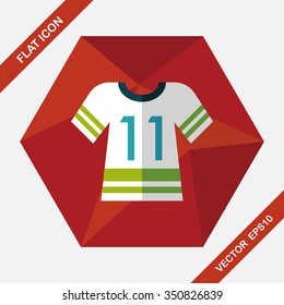 Sports jerseys flat icon with long shadow,eps10