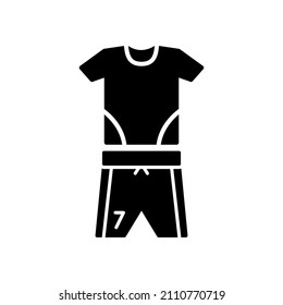 Sports jerseys solid icon vector