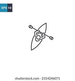 Sports kayak outline icon Vector illustration