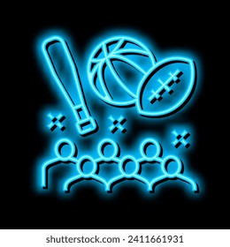 sports kids party neon light sign vector. sports kids party illustration