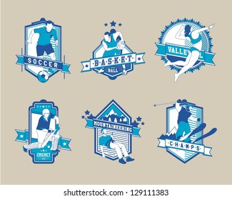 sports label,vector background