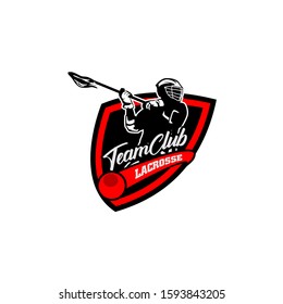 Sports Lacrosse Team Club Logo Vectot Template 