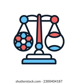 Sports law icon in vector. Illustration