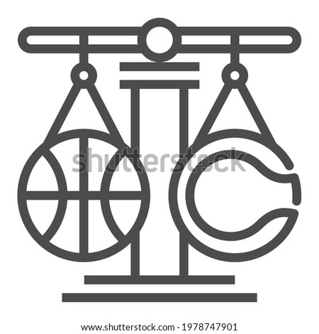 Sports law square line vector icon.
