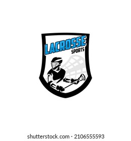 Sports Lax Lacrosse Team Club Team Logo Template Vector
