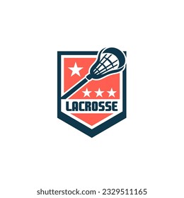 Sports Lax Lacrosse Team Club Team Logo Template Vector