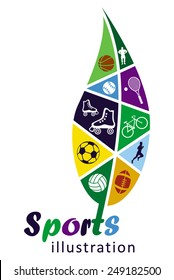 Sports leaf - vector icons