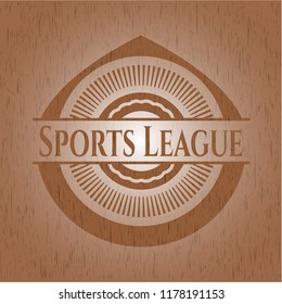 Sports League retro wooden emblem