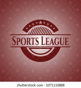  Sports League vintage red emblem