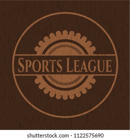 Sports League wood emblem. Retro