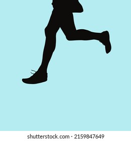 Sports legs. Sport. Sports silhouette. Logo. Design.