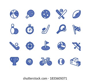 Sports Leisure Activities Icon Set 