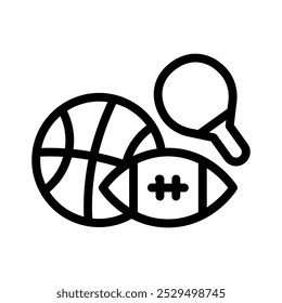 sports line icon illustration vector graphic. Simple element illustration vector graphic, suitable for app, websites, and presentations isolated on white background