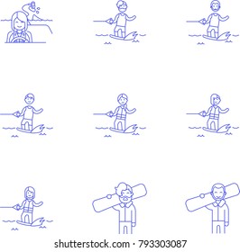 Sports- Line Icon Set
