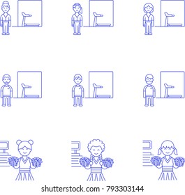 Sports- Line Icon Set