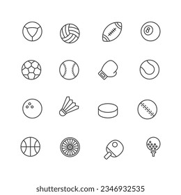 Sports Line Icons Set vector illustration.