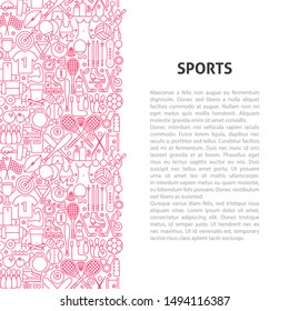 Sports Line Pattern Concept. Vector Illustration of Outline Design.
