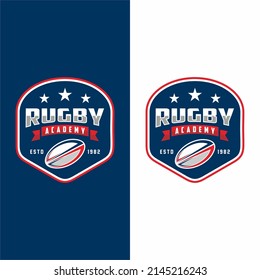 Sports logo badge American Rugby