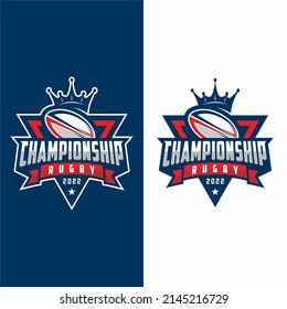 Sports Logo Badge American Rugby