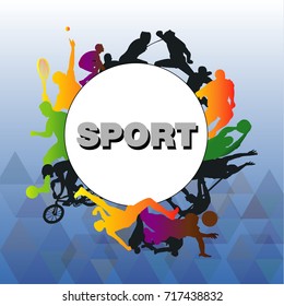 sports logo color full abstract pattern