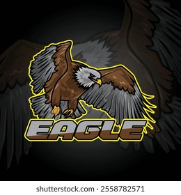 Sports logo design eagle mascot animal eagle mascot vector logo illustration esports
