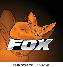 Sports Logo Design Fox  Mascot Animal Fox Mascot Vector Logo Illustration Fox Mascot Fox Badge Design For ESports Team Vector Illustration