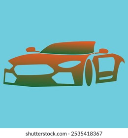 Sports ​​car logo design,  symbol vector illustration design