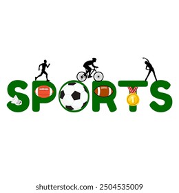 Sports logo with different games, logo concept, creative design