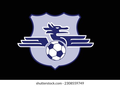 sports logo soccer team icon  shield vector design