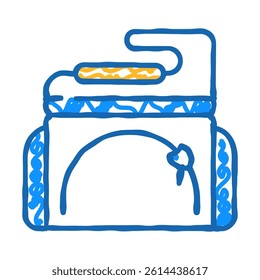 sports lunchbox bag doodle icon sketch vector. sports lunchbox bag sign. isolated symbol illustration