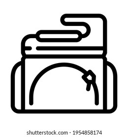 sports lunchbox bag line icon vector. sports lunchbox bag sign. isolated contour symbol black illustration