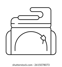 sports lunchbox bag line icon vector. sports lunchbox bag sign. isolated contour symbol black illustration