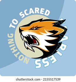 sports mascot logo design  tiger vector    for geme, squad, club, print on t shirts