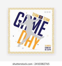 sports match day design, match day social media ads design template