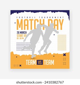 sports match day design, match day social media ads design template