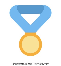Sports medal icon vector flat illustration isolated on white background