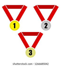 Sports medal for the top three winners.